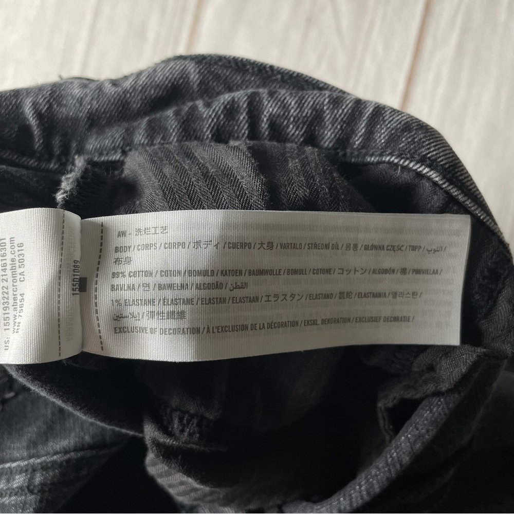 Abercrombie & Fitch 90s Slim Straight Ultra High Rise Jeans Women’s 4 | 27 Black - Picture 11 of 11